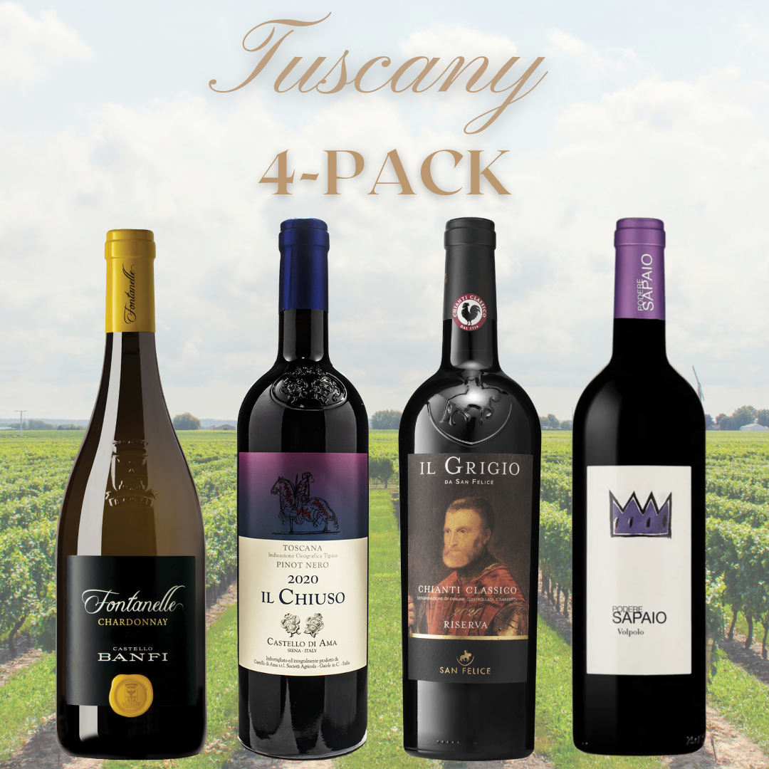 4-Pack Wine Flight Tuscany